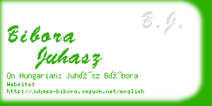 bibora juhasz business card